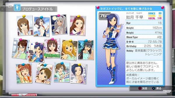 Idolm@ster : One For All - statistiques