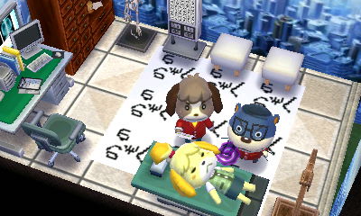 3DS - Animal Crossing Happy Home Designer - Marie est malade ?
