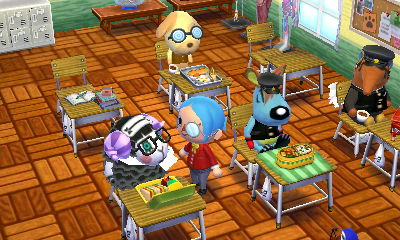 3DS - Animal Crossing Happy Home Designer - à l'école...